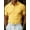 Yellow, variant on Mens Solid Polo Shirts Short Sleeve Fashion Textured Polo Shirt Regular Fit Stretchy Golf Shirts Yellow XXL