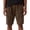 Coffee, variant on Men'S Vintage Wash Cotton Cargo Shorts Loose Fit Drawstring Waist Utility Shorts With Functional Pockets For Outdoor Hiking And Daily Activities Shorts,Green,XL