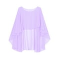 thumbnail image 5 of Miaeowve Women Soft Sheer Chiffon Bolero Shrug Wedding Capes Shawl Wrap for Bridesmaid Dress Cover Up Light Purple One Size, 5 of 6