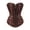 Brown, variant on Krdevn Women Gothic Corset, Jacquard Steampunk Waist Cincher, Vintage Court Bustier with Metal Buckles Body Shaper Top,Black