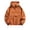 Orange, variant on Men's Loose Long Sleeve Hooded Half-Zip Spliced Multi-Pocket Cargo Jacket Black M
