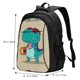 thumbnail image 5 of Balery Cool Dino Playing Skateboard Mochila con carga USB para hombre y mujer - Mochila impermeable y antirrobo para portátil con puerto USB para viajes, trabajo, estudios y universidad, 5 of 7