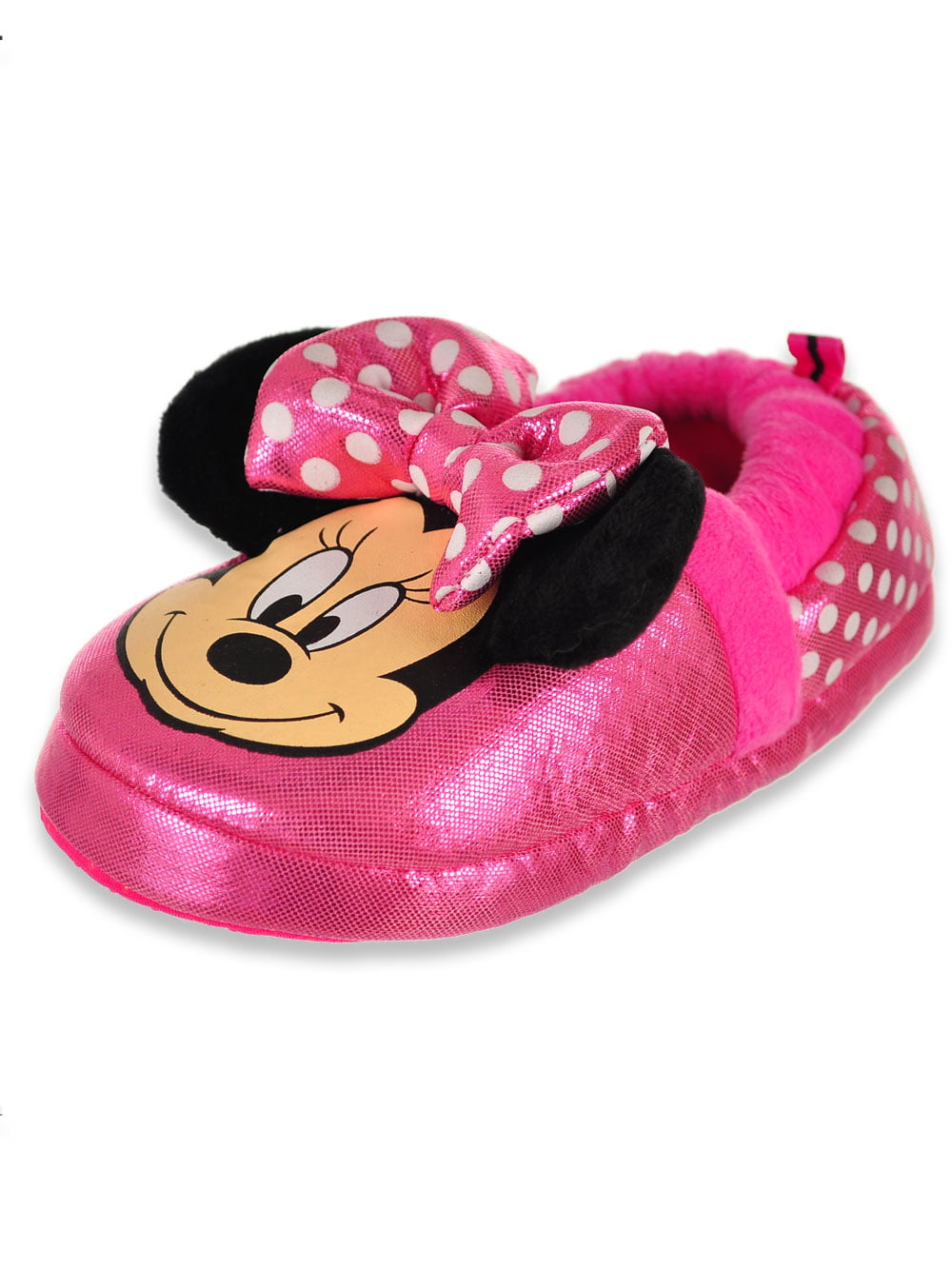 Disney Boys and Girls Soft Plush Slip-On Slippers Minnie and Mickey Mouse 