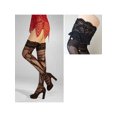 thumbnail image 2 of Calcetines de malla para mujer VISgogo, medias sexys de malla de encaje transparente, pantimedias huecas, negro VISgogo  moda, 2 of 2