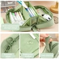 thumbnail image 6 of ROLKFUK Large Capacity Oxford Cloth Pencil Case, Spacious Pen Pouch with Zipper, Multi-Purpose Stationery Organizer for Sch-ool Office, Makeup & Electronics Storage - Green, 6 of 6