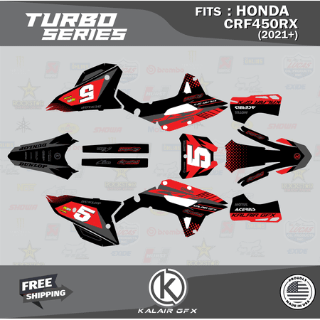 Kalair GFX Graphics Kit for Honda CRF450RX (2021+) Turbo Series Kalair GFX Graphics Kit for Honda CRF450RX (2021+) Turbo Series