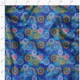 thumbnail image 3 of Soimoi Lightweight Cotton Voile Fabric, Blue- Floral Print, Unstitched Material- 42 Inch Width, Ideal For Making Summer Dresses, Blouses, Scarves, Sheer Curtains, Garment Linings, 1 Yard, 3 of 6