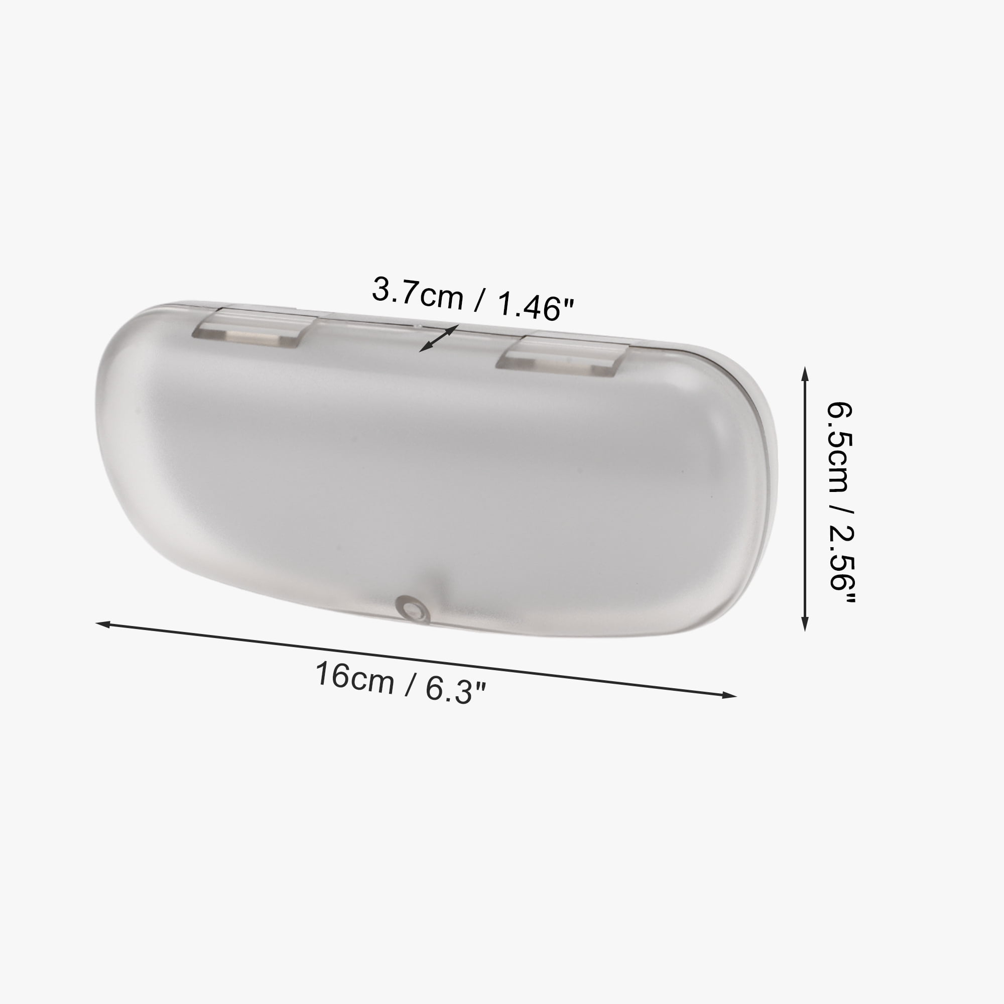 Unique Bargains Frosted Eyeglasses Case Portable Eyeglasses Storage Clear Gray