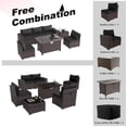 thumbnail image 5 of ALAULM 7-Piece Patio Conversation Set with Propane Fire Pit Table, Black, 5 of 7