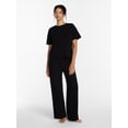 thumbnail image 3 of Joyspun Women’s Cotton-Blend Sleep Lounge Top with Short Sleeves, Sizes S-3X, 3 of 6