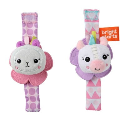 Bright Starts - Bright Starts Rattle & Teether Wrist Pals Toy - Unicorn & Llama - Walmart.com