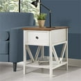 thumbnail image 3 of Pemberly Row 19" 1 Drawer Wood Side Table in Reclaimed Barnwood/ White Wash, 3 of 5