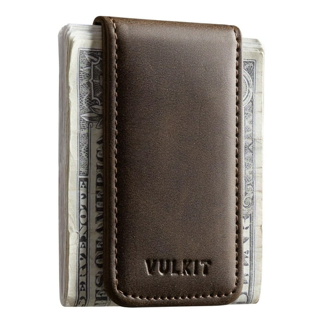 Cartera VULKIT de piel magnética delgada 8x5x1 cm 50 g