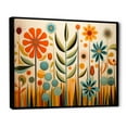 thumbnail image 2 of Designart "Mod Nature in Red Mid Century" Mid-century Floater Framed Canvas Print, 2 of 7