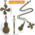 thumbnail image 5 of 4 Pcs Ceiling Fan Pull Chain, Bulb and Fan Model Fan Pull Chain Pendant Extension 12 Inch (Antique Bronze), 5 of 5