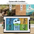 thumbnail image 4 of Amdohai Digital Multifunctional Clock RF 4 Channels Indoor & Outdoor Temperature & Humidity Indicator with Warning Alarm Meteorological Station Weather Forecast Air Pressure Large Color Display with, 4 of 7