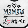 thumbnail image 4 of Inktastic Mamaw Loves Me Grandchild Girls Baby Bib, 4 of 4