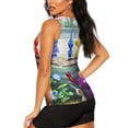 thumbnail image 3 of Lsque Pikmin Printed Workout Tank Tops for Women, Athletic Sports Tank Tops, Compression Sleeveless Dry Fit Shirts,Sleeveless Yoga Shirt-XX-Large, 3 of 9