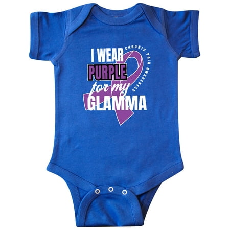 

Inktastic Chronic Pain I Wear Purple For My Glamma Gift Baby Boy or Baby Girl Bodysuit