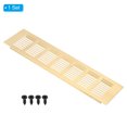 thumbnail image 3 of Unique Bargains Grille de Ventilation Rectangulaire 12'x3' en Maille avec Persiennes et Vis pour Armoire, Ton Or, 3 of 6