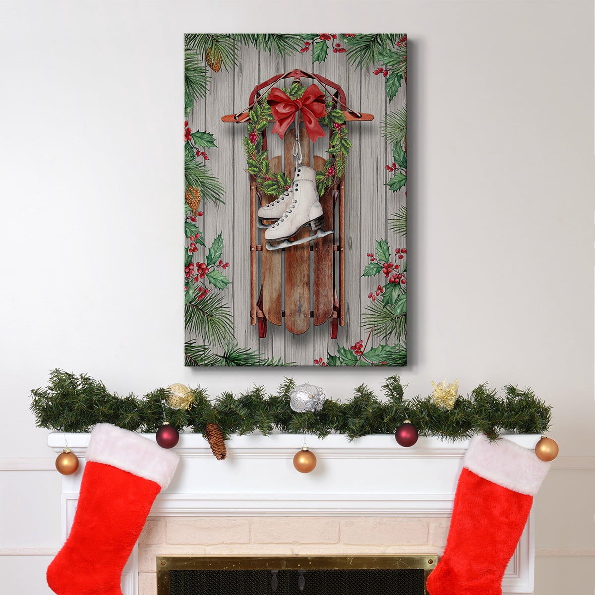 Sled and Skates- Gallery Wrapped Canvas