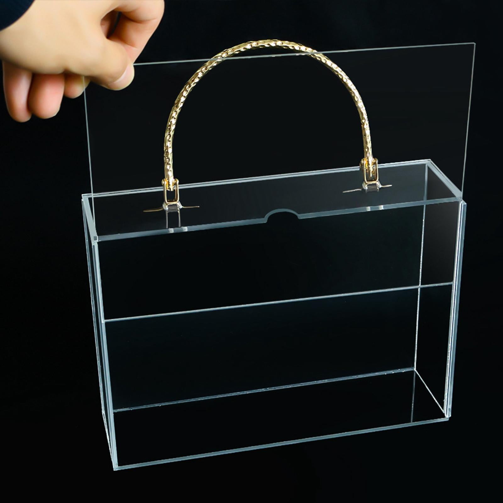 Clear Acrylic Flower Box Gift Box Empty Rectangle Transparent Dried