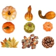 thumbnail image 1 of Ensemble de Citrouilles Artificielles Réalistes Fausses Citrouilles Décor pour Halloween, 1 of 10