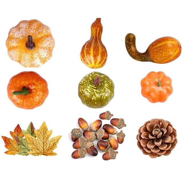 Ensemble de Citrouilles Artificielles Réalistes Fausses Citrouilles Décor pour Halloween