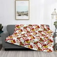 thumbnail image 5 of KLL Santa Claus bells Snowman Print Fleece Throw Blanket, Horizontal Fleece Bedding Cute Soft Blankets Comfy Fleece Flannel Plush Home Decor for Couch & Bed -40"x30", 5 of 9