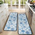 thumbnail image 4 of Kitchen Rugs Sets Of 2,Blue Christmas Snowflake Pattern Anti Fatigue Kitchen Mat Rugs Non Slip Washable,Decorative Kitchen Floor Mats for Kitchen,Sink,Laundry,17"x47"+17"x47", 4 of 5