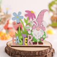 thumbnail image 2 of Easter Table Decorations Wooden Centerpiece Signs Easter Bunny Spring Gnome Ornament Dining Room Tabletop Decoration Easter Party Décor Indoor Outdoor Supplies, 2 of 7