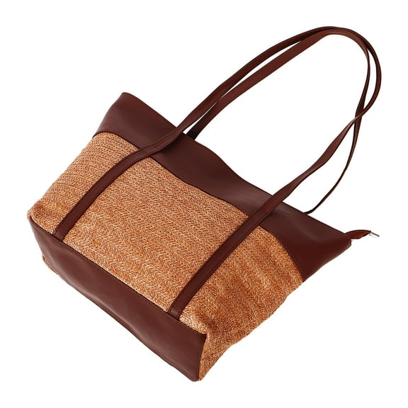 PAMINGONO 1Set Tote Handbags For Women Straw Tote Bag Rectangular 39.0X25.8X13.8In