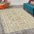 thumbnail image 2 of Folk Art Decorative Rug, Bohemian Eastern Culture Ornament in Summer Tones Abstract Flourish, Quality Carpet for Bedroom Dorm and Living Room, 6 Sizes, Pale Yellow, by Ambesonne, 2 of 4