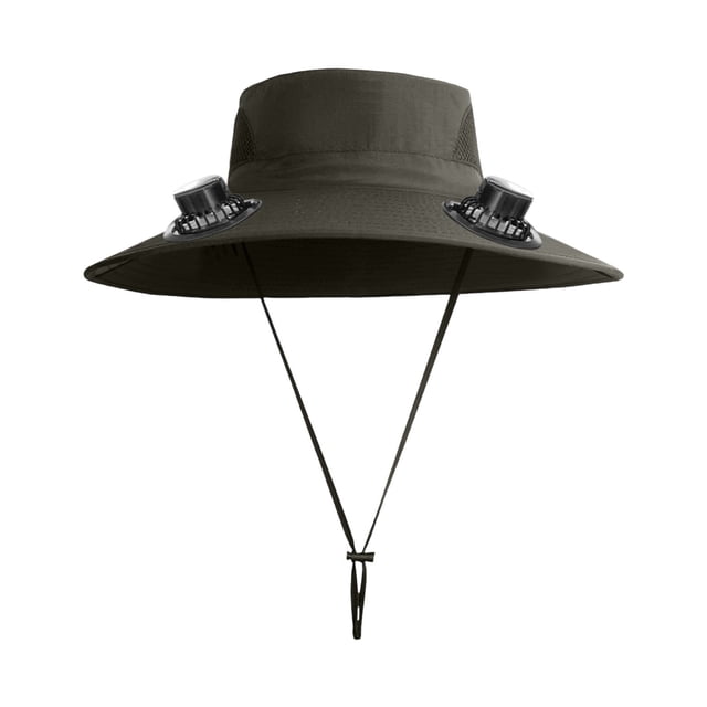 Sombrero de Sol Sombrero de Pescador de Verano Sombrero de Ventilador Dedicado de Carga de Usb Solar Sombrero de Ventilador de Carga de Viento Fuerte de los Hombres