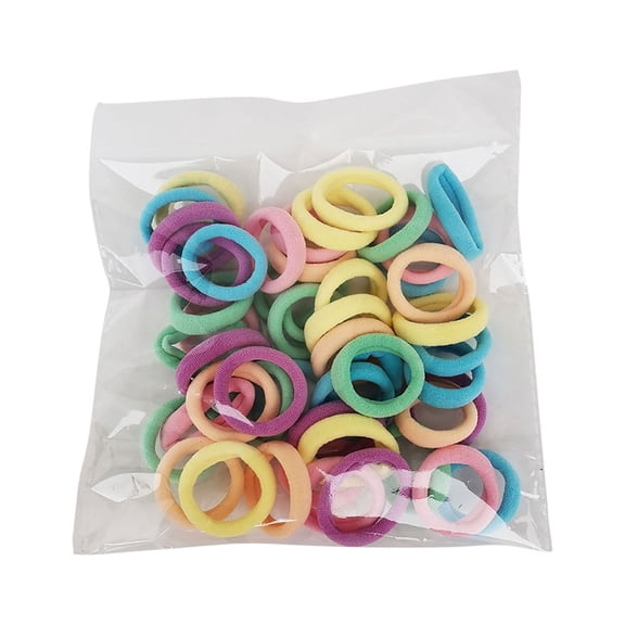 KOYPTL Neon Rainbow Mini Elastic Hair Rubber Bands for Girls Teens,Soft No Pull No Damage Tiny Ponytail Ties,Toddlers Girls Braiding Hair Accessory Christmas Stocking Stuffers