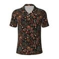 thumbnail image 2 of Daiia Floral Pattern Men’s Polo Shirts,Solid Deck Shirt,Classic Fit, Breathable Cotton Polo for Casual and Sport Wear-4X-Large, 2 of 7