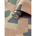 thumbnail image 3 of Taupe Aqua Modern Asbtract Geometric Wallpaper, 3 of 4