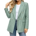 thumbnail image 3 of Luivaraty Blazer for Women Plus Size Business Office Outfits Dressy Casual Double Breasted Buttons Pocket Work Jackets, S-3XL, 3 of 6