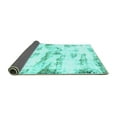 thumbnail image 2 of Ahgly Company Indoor Rectangle Abstract Turquoise Blue Modern Area Rugs, 6' x 9', 2 of 4