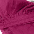 thumbnail image 4 of MNCEKFOD Shorts for Women Plus Stretch Lace Trim Ruffle Yoga Shorts Pleated Drawstring Elastic Waist Summer Relaxed Fit Short Pants Hot Pink XXXXXL, 4 of 6