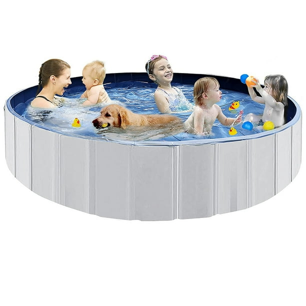 ZXNYH 63"x 12" Foldable Dog Pools for Large Dogs, Kids Swimming Pool
