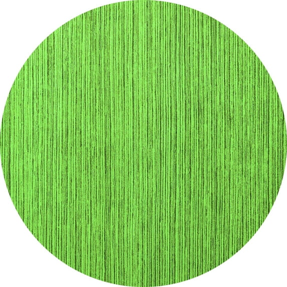 Ahgly Company Indoor Round Abstract Green Modern Area Rugs, 3' Round