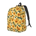 thumbnail image 1 of Disketp Green Leaf Sunflower Mochila de Lona Estampada, Mochila Escolar de Viaje Ligera para Estudiantes y Portátil-Small, 1 of 5