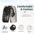 thumbnail image 3 of Fotbe Double Exposure Cat Forest Traje de Baño para Hombre – Shorts de Natación de Secado Rápido con Forro y Bolsillos-3X-Large, 3 of 6