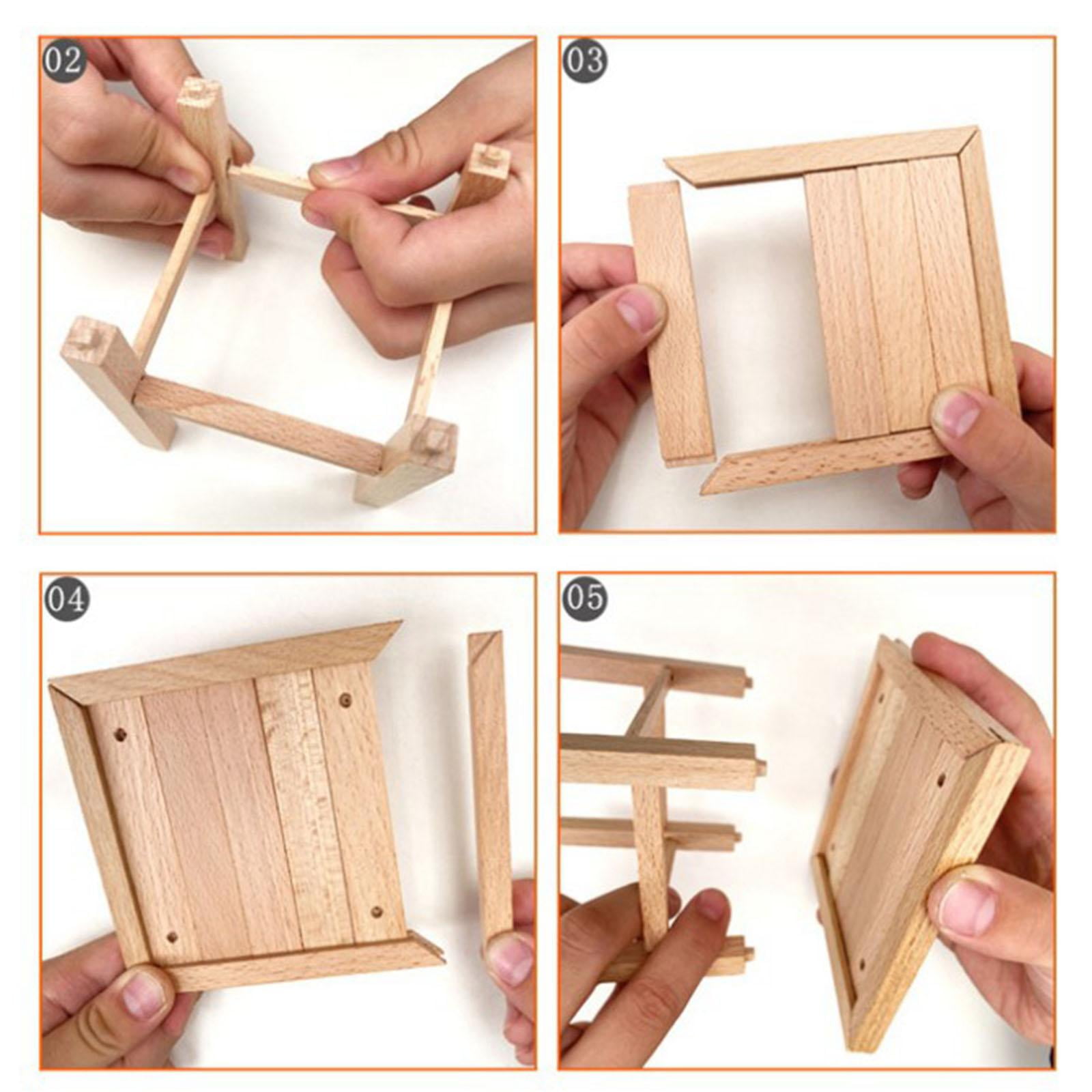 Details about   Creative Puzzle DIY Wooden Disassembly Chair Combination Toy Kids Age 3+ 