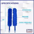 thumbnail image 2 of Spider Web Brush with Pole | Chenille Extension Duster, Aluminum Extension Rod | Extend 18-20 feet Cleaning High Ceilings, Cathedral Ceilings, Ceiling Fans, 2 of 8