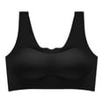 thumbnail image 3 of SROBPTY Plus Size Bras for Women, Womens Everyday Bras, Women Solid Color Wireless Open Back Seamless Comfortable Gathering Everyday Bras Black,M, 3 of 5