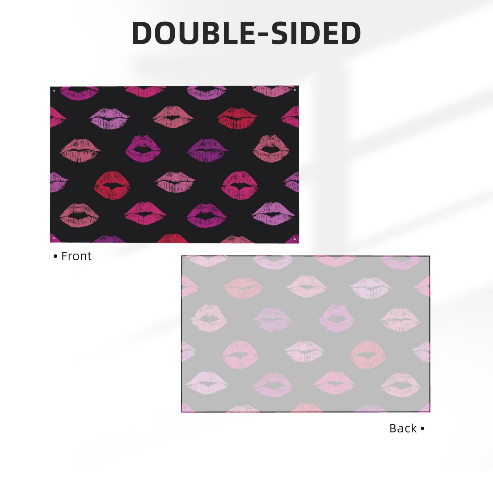 Lips Kiss Four Hole Decorated Banner Flag for Garden Yard Home Decoration Indoor Outdoor 4x6 Ft