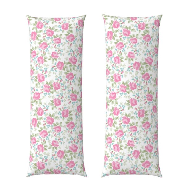 Balery Floral Funda Protectora para Almohada Corporal de Algodón Hipoalergénico con Cierre(55 x 21 pulgadas), Almohadas No Incluidas