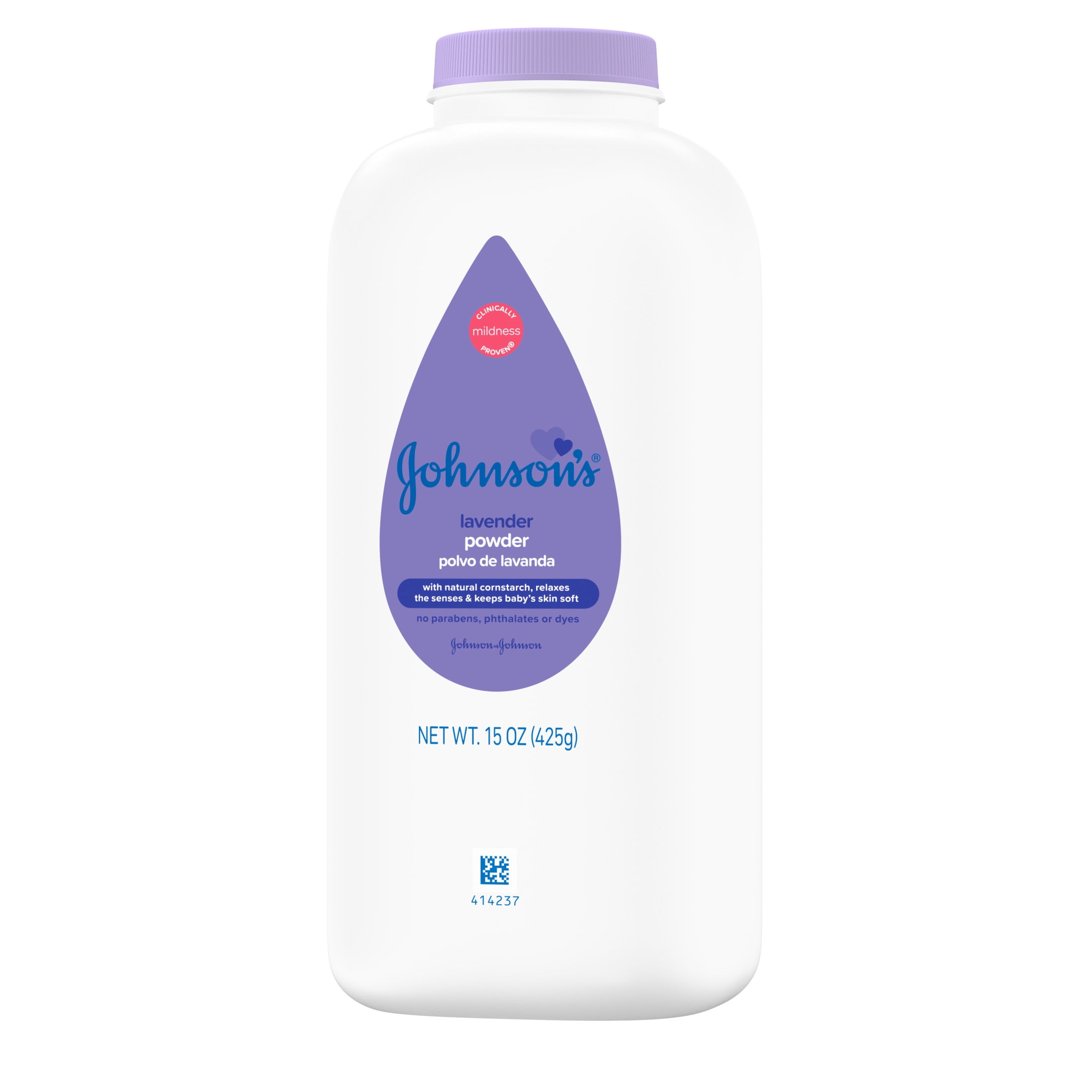 Johnson's Lavender Baby Powder with Cornstarch, Hypoallergenic, 15 oz